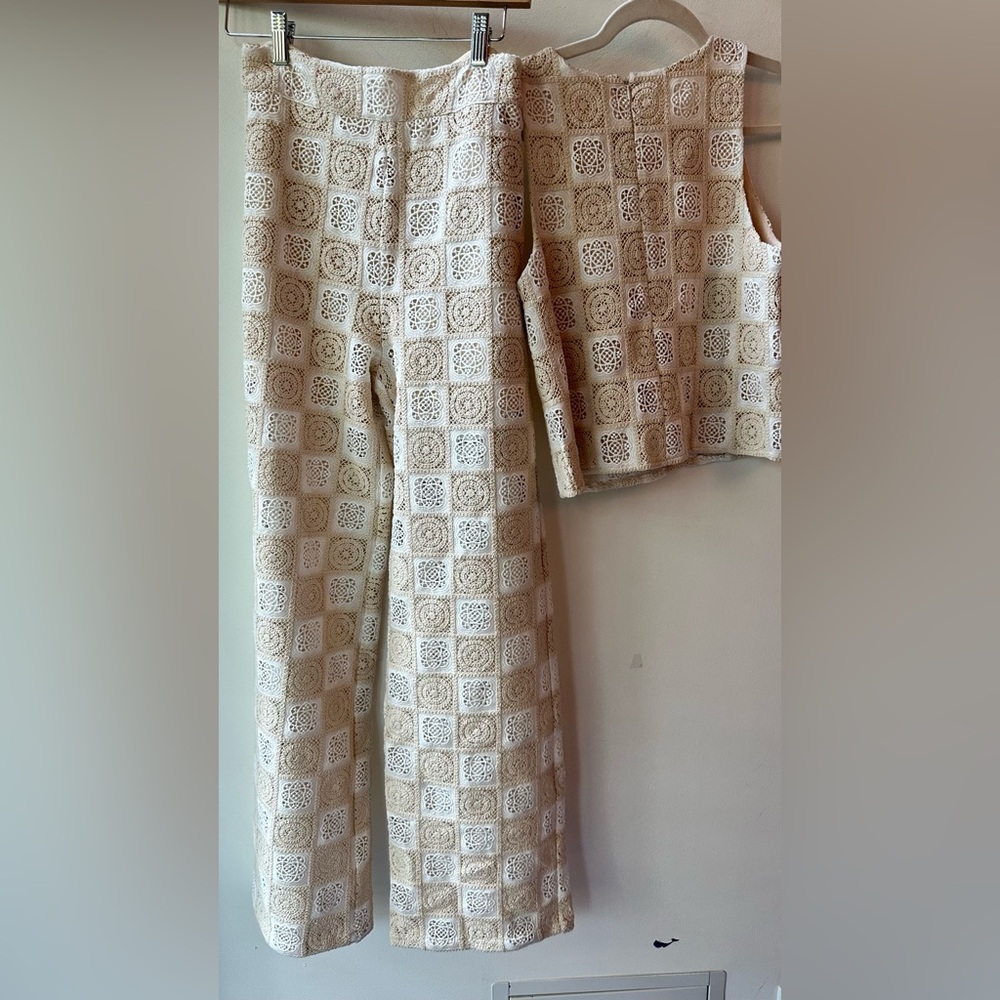 Sundays, Garcia , nwt, Cream Crochet Matching Set, Size XS | 1992 - Picture 4 of 8